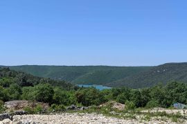 Labin, Građevinsko zemljište s pogledom na more 1075 m2, Labin, Γη