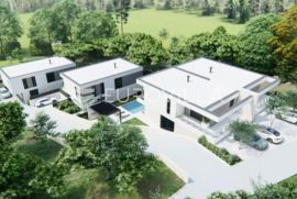 Valtura, moderna dvojna kuća NKP 188 m2 u roh bau fazi gradnje, Ližnjan, Kuća
