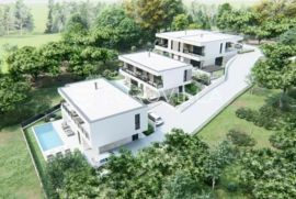 Valtura, moderna dvojna kuća NKP 188 m2 u roh bau fazi gradnje, Ližnjan, Famiglia