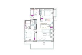 OPATIJA, stan 2S+DB u luksuznoj novogradnji s bazenom (A2), Opatija, Appartement