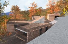GORSKI KOTAR, FUŽINE - jedinstven projekt u srcu Gorskog kotara, građevinsko zemljište 2086 m2 sa projektom za vilu, prilika za investiciju!, Fužine, Tierra