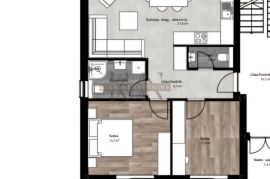 POREČ – 2-SOBNI STAN (2 S + DB) + VRT+ 2 PAR.M, Poreč, Apartamento