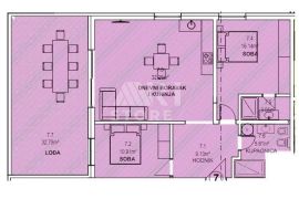Banjole, Volme - AP 7, 109 m2, 2 sobe, terasa 32 m2, pogled more, Medulin, Appartamento