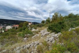 PRILIKA!! GRAĐEVINSKO ZEMLJIŠTE SA POGLEDOM NA MORE, MARINA, OKOLICA TROGIRA, Marina, Tierra