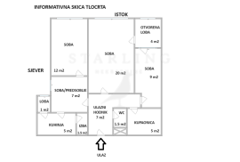 STAN, PRODAJA, ZAGREB, SAVICA, 73 m2, 3-soban, Trnje, Wohnung