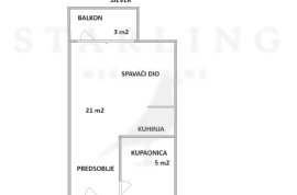 STAN, PRODAJA, ZAGREB, TRAVNO, 28 m2, 1-soban, Novi Zagreb - Istok, Appartment