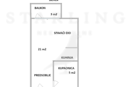 STAN, PRODAJA, ZAGREB, TRAVNO, 28 m2, 1-soban, Novi Zagreb - Istok, Flat