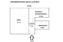 STAN, PRODAJA, ZAGREB, ZAPRUĐE, 32 m2, 1-soban, Novi Zagreb - Istok, شقة