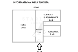 STAN, PRODAJA, ZAGREB, ZAPRUĐE, 32 m2, 1-soban, Novi Zagreb - Istok, Flat