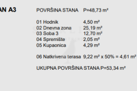 PRODAJA, STAN, LABIN, NOVOGRADNJA, 53 M2, Labin, شقة