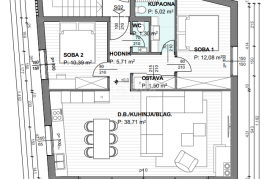 GRAD KRK - CENTAR - NOVOGRADNJA - Prizemlje s terasom i 2 parkirna mjesta, Krk, Appartamento