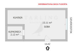 STAN, PRODAJA, ZAGREB, BIJENIK, 18 m2, GARSONIJERA, Črnomerec, Flat