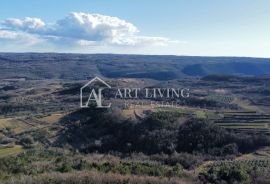 ISTRA, GROŽNJAN, okolica - prelijepo građevinsko zemljište s otvorenim panoramskim pogledom na more, Grožnjan, Γη