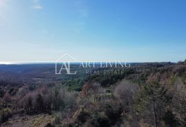 ISTRA, GROŽNJAN, okolica - prelijepo građevinsko zemljište s otvorenim panoramskim pogledom na more, Grožnjan, Terra