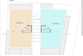 Zadar, Diklo, trosoban stan NKP 140,04m2 s krovnom terasom i pogledom na more, Zadar, Wohnung