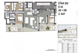 OPATIJA, CENTAR- stan 180.97m2 DB+4S s panoramskim pogledom na more- 2.KAT- STAN 202, Opatija, Διαμέρισμα