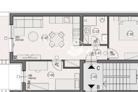 Istra, Pula, Valdebek, prvi kat 59,15 m2, 2SS+DB, NOVO #prodaja, Pula, Appartamento