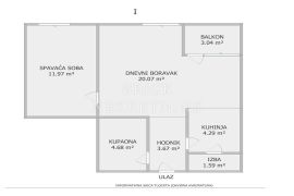 STAN, PRODAJA, ZAGREB, MALEŠNICA, 54 m2, 2-soban, Stenjevec, Apartamento