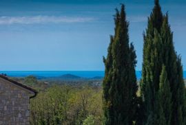 Kamena vila na brežuljku s pogledom na more, Višnjan, Istra, Poreč, بيت