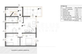 Istra, Medulin - dvosoban stan sa terasom 76 m2, Medulin, Appartement