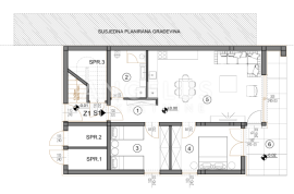 Istra, Medulin - dvosobni stan u prizemlju+vrt, 89m2, Medulin, Wohnung