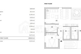 ISTRA, NOVIGRAD - OKOLICA - Luksuzan stan sa prostranom krovnom terasom, samo 300 m od mora, Novigrad, Appartment