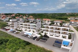 PRODAJA apartman Privlaka 74,99 m2, prodaja, 120m od mora, vrt, Privlaka, شقة