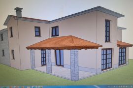 ISTRA, LABIN, GRAĐEVINSKO ZEMLJIŠTE SA PROJEKTOM, ekskluzivno!, Kršan, Terreno