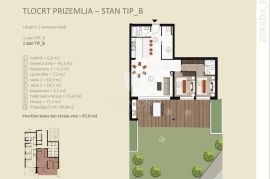 Novigrad, Moderan stan u prizemlju sa pogledom na more!, Novigrad, Apartamento