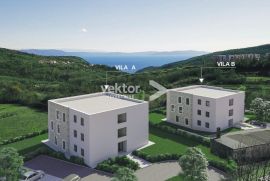 Labin, 3-soban s dnevnim boravkom u novogradnji, pogled, Labin, Apartamento