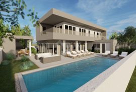 ZADAR, ZATON - Idealno građevinsko zemljište u Zatonu s građevinskom dozvolom i  projektom moderne vile s bazenom, Nin, Arazi