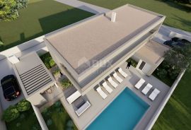 ZADAR, ZATON - Idealno građevinsko zemljište u Zatonu s građevinskom dozvolom i  projektom moderne vile s bazenom, Nin, Terrain