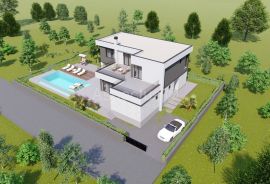 Nova kuća s bazenom u izgradnji, nadomak Pule, Marčana, Marčana, Ev