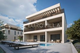 Trogir, građevinsko zemljište s građevinskom dozvolom za vilu s bazenom – V 6, Trogir, Terra