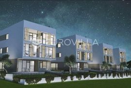 Rovinj, trosobni dvoetažni stan A u prizemlju NKP 107 m2 novogradnja, parkirno i garažno mjesto, vrt, Rovinj, Flat