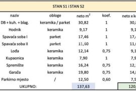 Pula, Štinjan - luksuzni stan S1 u NOVOGRADNJI, NKP 120.59 m2, Pula, Apartamento