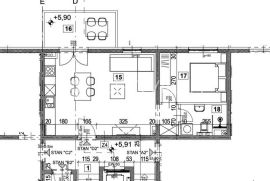 Istra, Vabriga, jednosoban stan D2 na drugom katu s terasom NKP 44,76m2 NOVOGRADNJA, Tar-Vabriga, شقة