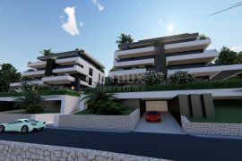 OPATIJA, CENTAR - 143m2 ekskluzivan stan u novogradnji s privatnim bazenom, panoramski pogled na more, Opatija, شقة