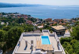 OPATIJA, CENTAR- penthouse u novogradnji 396m2 s panoramskim pogledom na more i s krovnom terasom s bazenom, Opatija, Daire