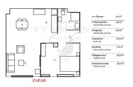 STAN, PRODAJA, ZAGREB, SOPOT, 51 m2, 2-soban, Novi Zagreb - Istok, Flat