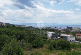 Trsat, građevinsko zemljište s mogućnošću gradnje dva objekta , pogled na more, Rijeka, Terrain