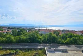 OTOK KRK, MALINSKA - Panoramski pogled namještenog stana u novogradnji na 2. katu + 3 parkirna mjesta, Malinska-Dubašnica, Daire