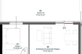 Istra, Medulin, prizemlje 58,84m2, 2SS+DB, vrt 47m2, 400 metara od mora #prodaja, Medulin, شقة