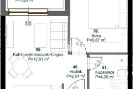 Istra, Medulin, drugi kat 35,76m2, 1SS+DB, 400 metara od mora, NOVO #prodaja, Medulin, Kвартира