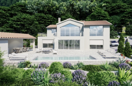 OPATIJA, LOVRAN, IKA - villa 230 m2 s panoramskim pogledom na more i bazenom + uređena okućnica 930 m2!!! PRILIKA!!!, Lovran, Famiglia