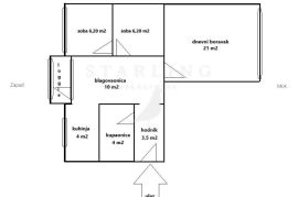 STAN, PRODAJA, ZAPREŠIĆ, CENTAR, 54 m2, 3-soban, Zaprešić, Wohnung