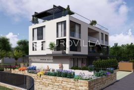 Zadar, Sukošan, trosoban stan s bazenom i vrtom, prvi red uz more, NKP 114,04m2, Sukošan, Appartement