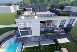 Zadar, Sukošan, predivan penthouse s krovnom terasom , prvi red uz more, NKP 123,14 m2, Sukošan, Kвартира