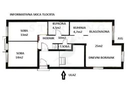 STAN, PRODAJA, ZAGREB, RUDEŠ, 78 m2, 3-soban, Trešnjevka - Sjever, Διαμέρισμα