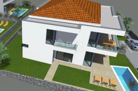 OTOK KRK, MALINSKA - moderna dvojna kuća sa bazenom, Malinska-Dubašnica, House